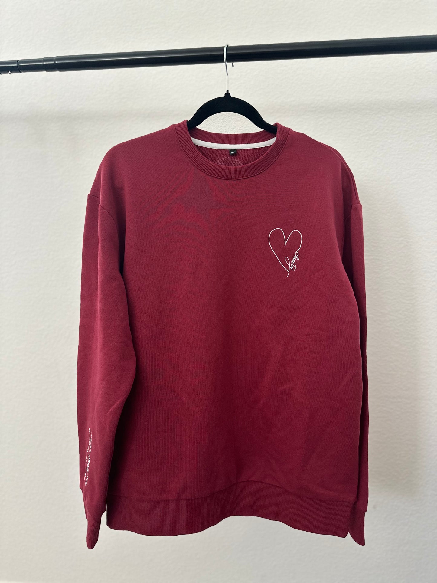 Embroidered Clarity Heart Crewneck