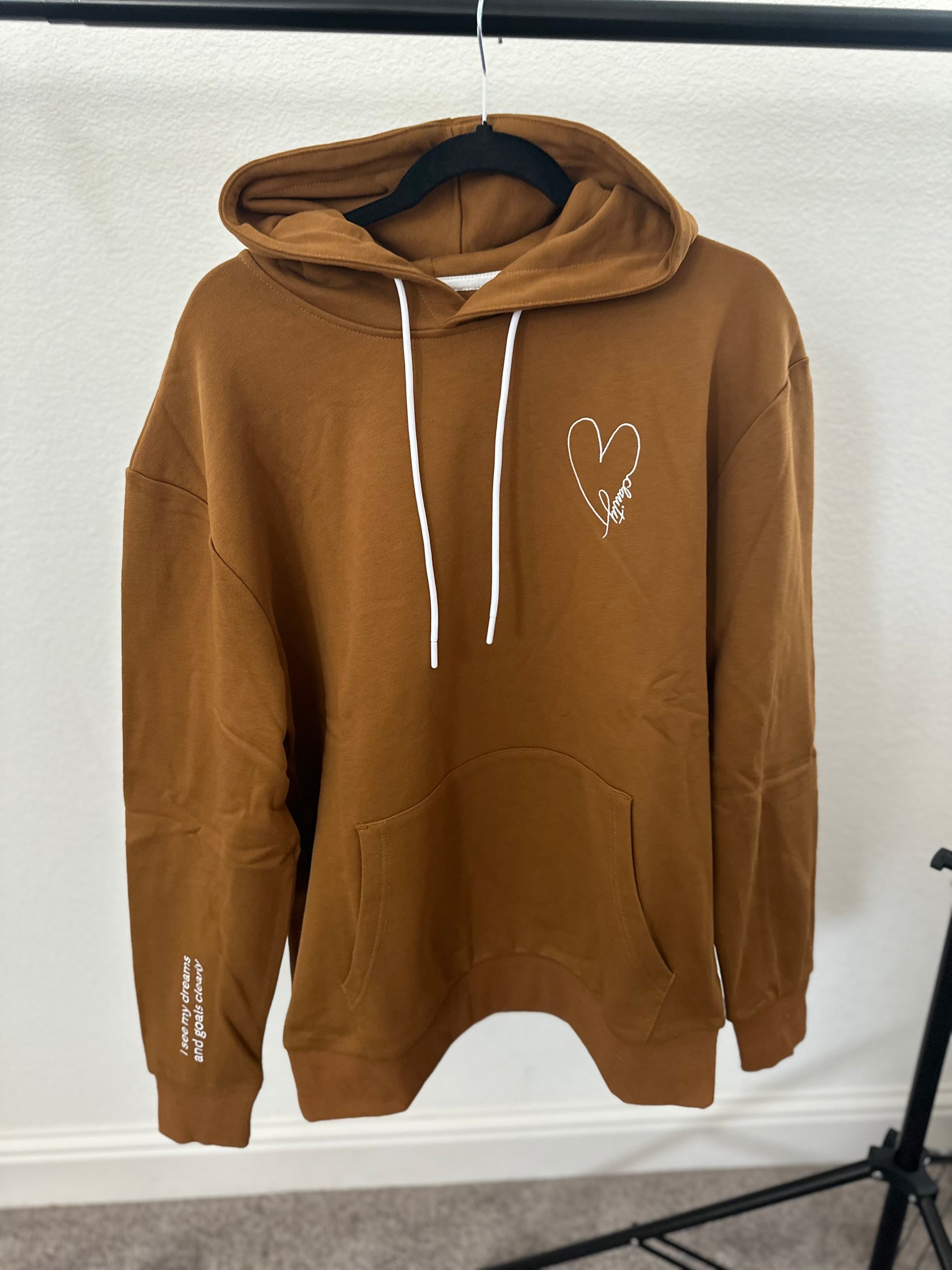 Embroidered Clarity Heart Hoodie – Genetica Femenina